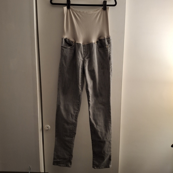 1969 Always Skinny Women's Gray Straight Leg Maternity Jeans - Picture 1 of 9
